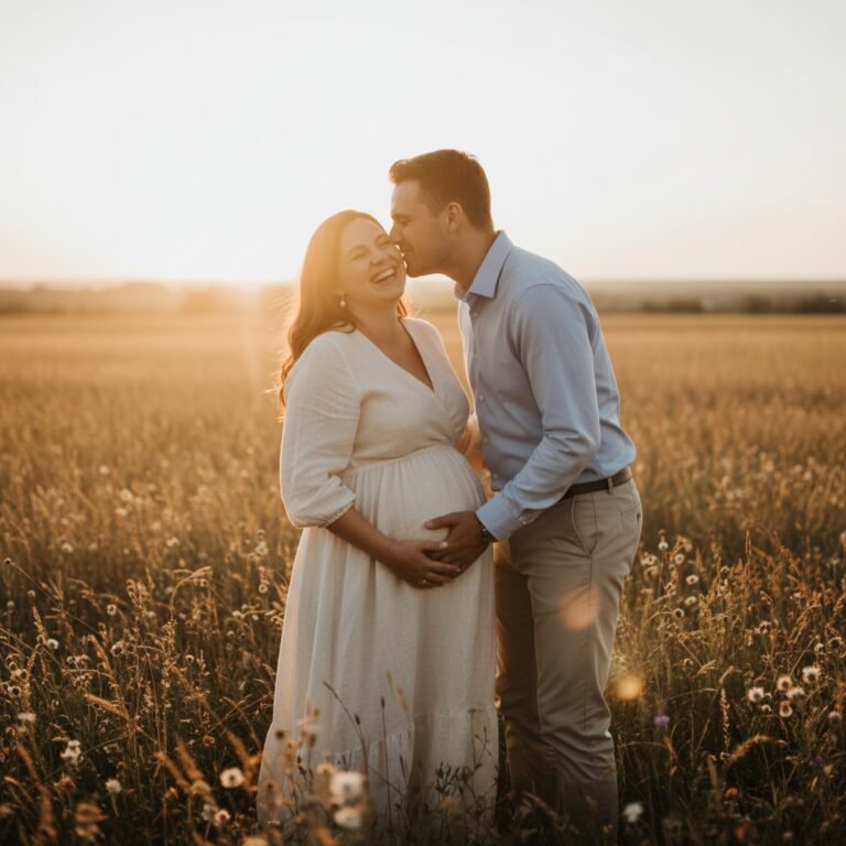 10 Non-Cheesy Maternity Poses For Couples (Printable Posing Guide)