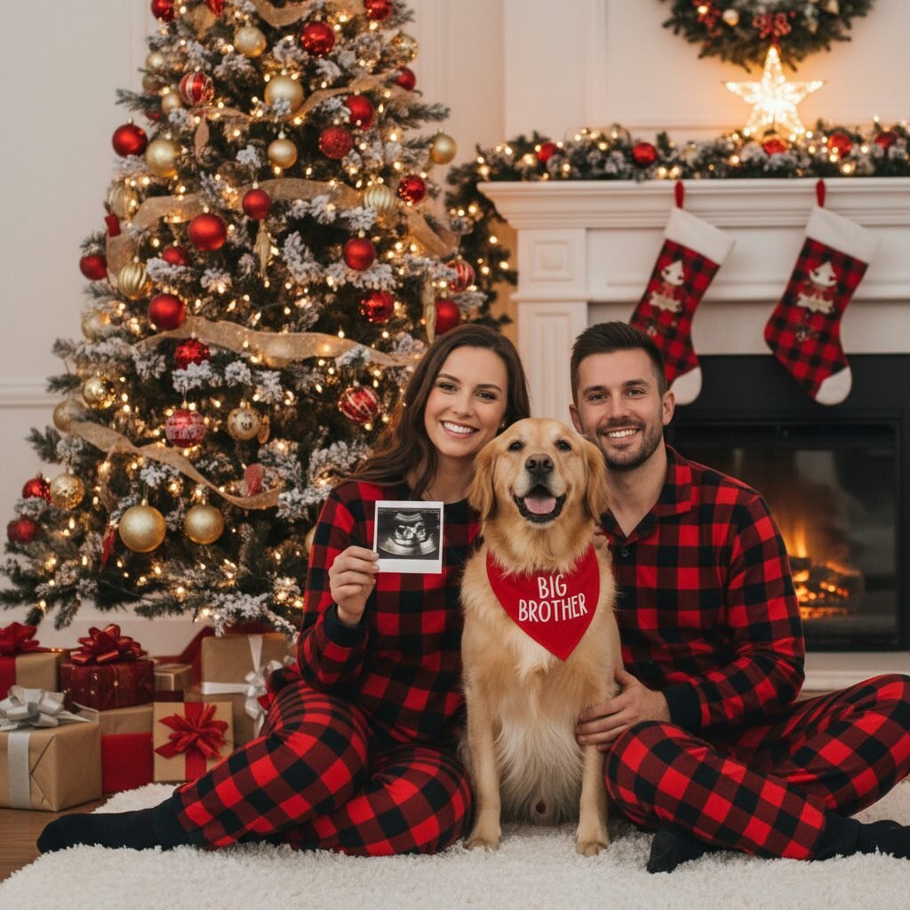 15 Paw-fect Christmas Pregnancy Announcements Including Your Dog