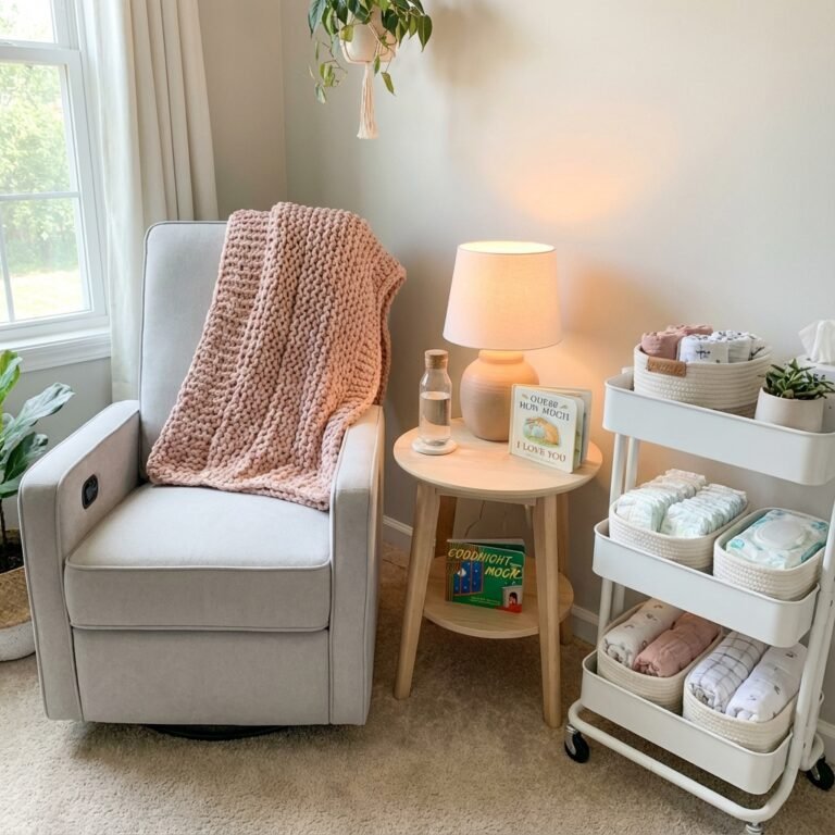 No Nursery? No Problem. Create the Perfect Nursing Corner in 5 Feet of Space