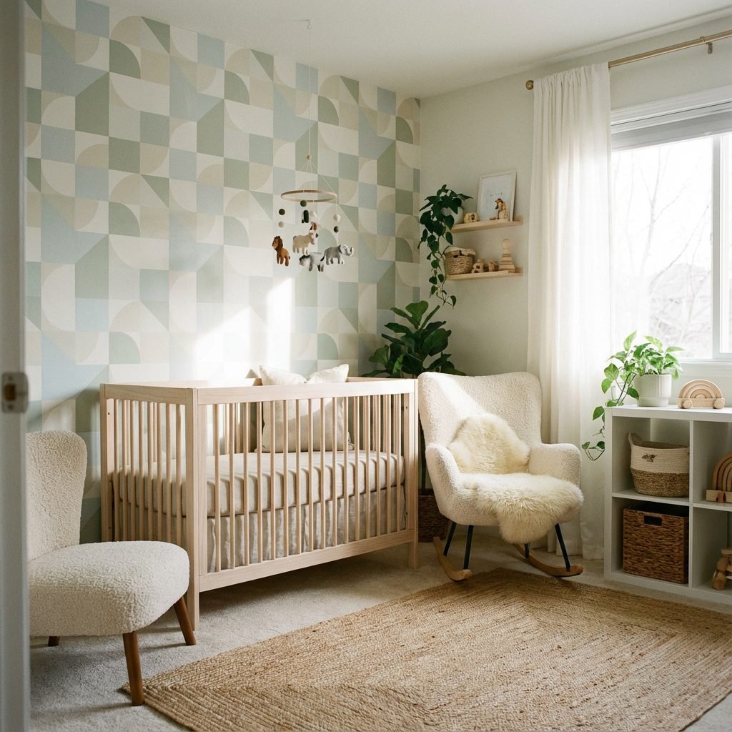 Peel and Stick: 15 Gender Neutral Nursery Wallpaper Patterns That Aren't Boring
