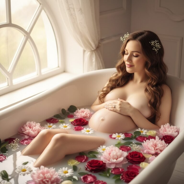 The Ultimate DIY Milk Bath Photo Guide For Goddess-Level Maternity Pics