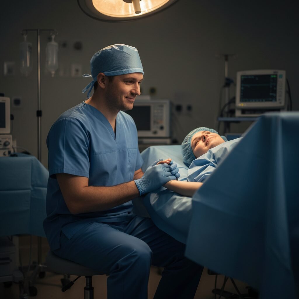 What Dads Should Actually Do During A C-Section (It's Not Just Holding Hands)