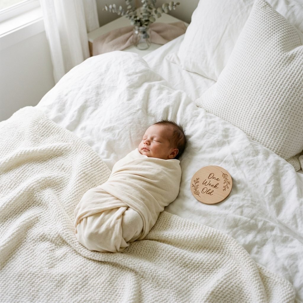 10 Cozy Neutral Newborn Flat Lay Photo Ideas You Can Do on Your Bed