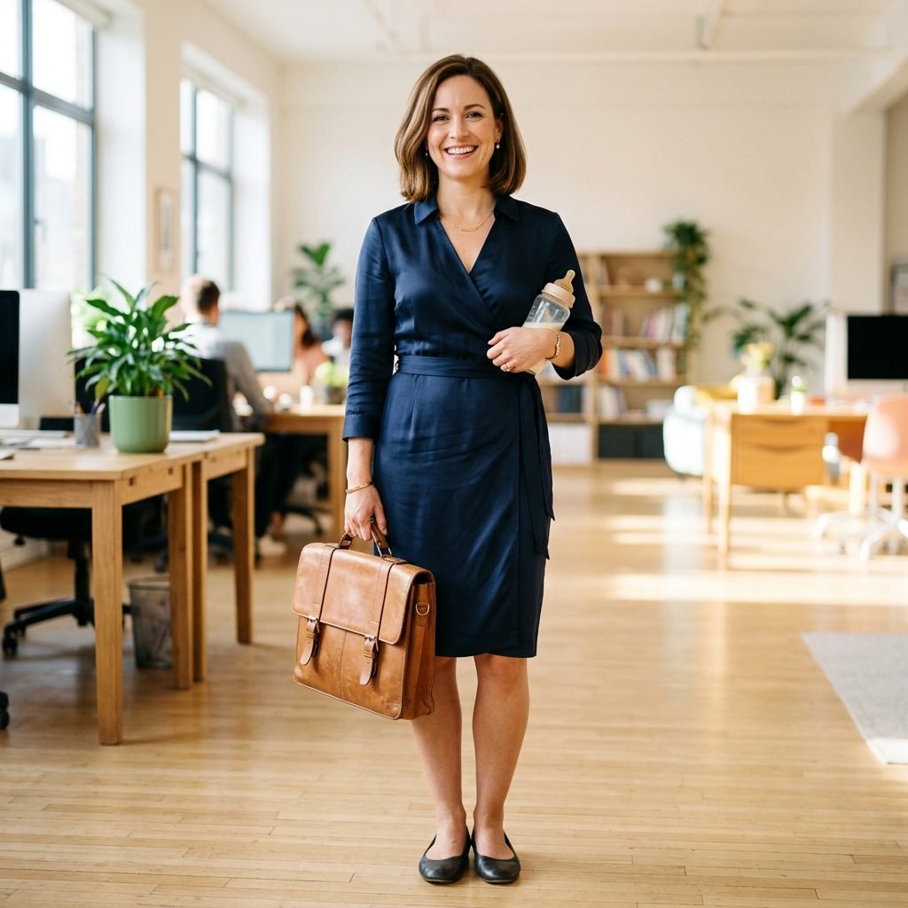 10 Elegant Postpartum Wrap Dresses That Make Office Nursing Painless
