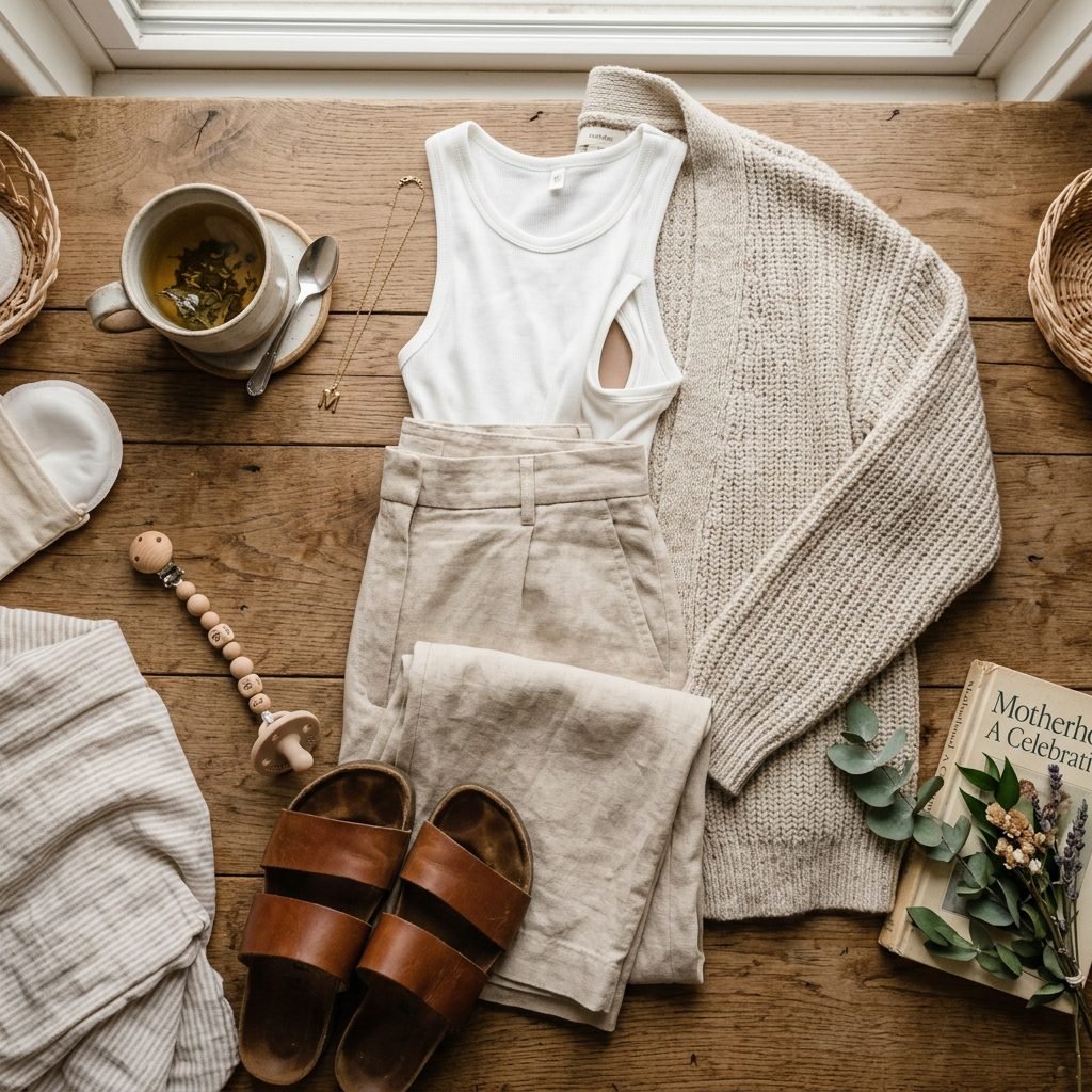 10 Postpartum Linen Pants Outfits That Look Chic and Keep You Comfortable