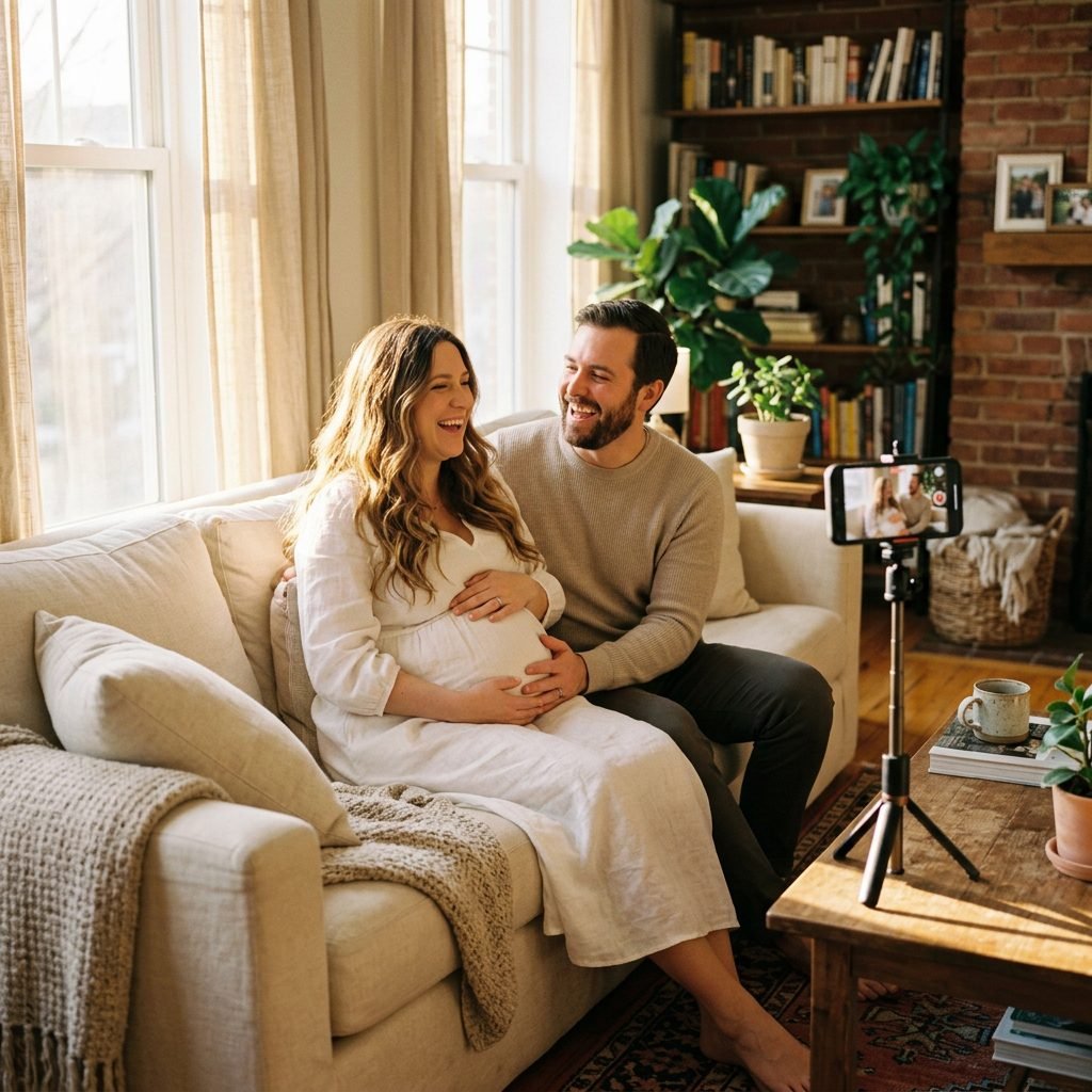 10 Self-Timer Maternity Photoshoot Poses to Take With Your Partner