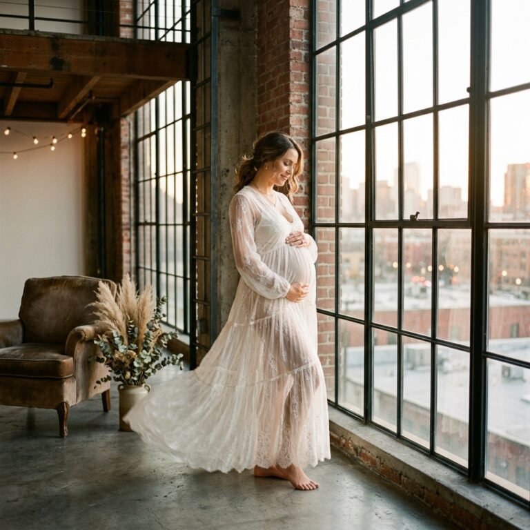 12 Stunning Modern Industrial Loft Maternity Photoshoot Ideas