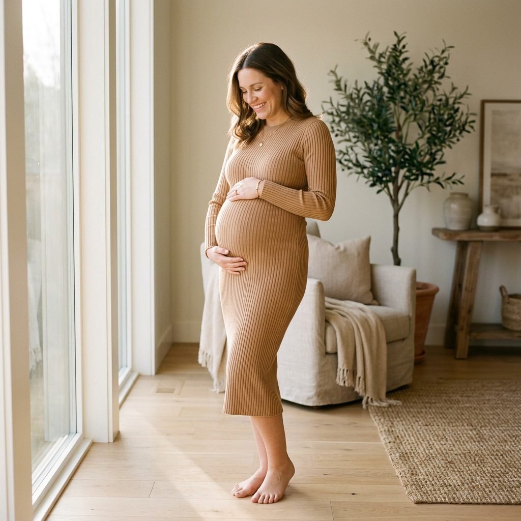 5 Effortless Ways to Style a Ribbed Knit Maternity Midi Dress for Any Season