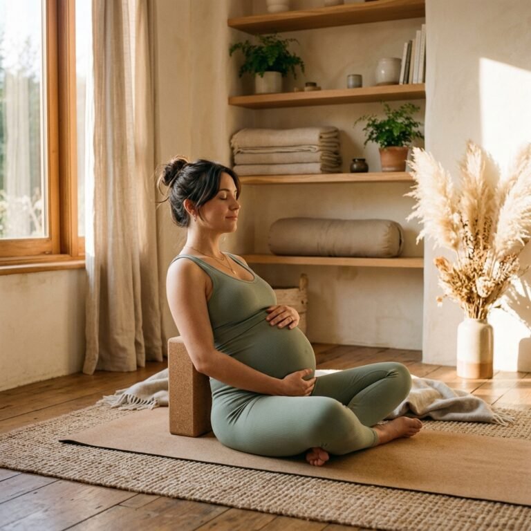 5 Restorative Yoga Block Stretches to Gently Open Your Pelvis for Birth