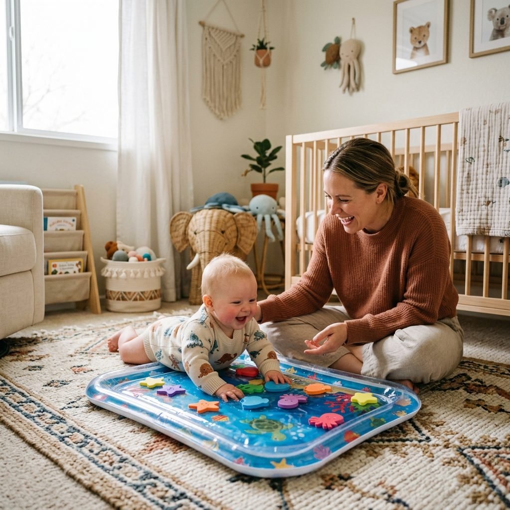 5 Safe and Fun Water Mat Tummy Time Play Ideas Your Baby Will Love