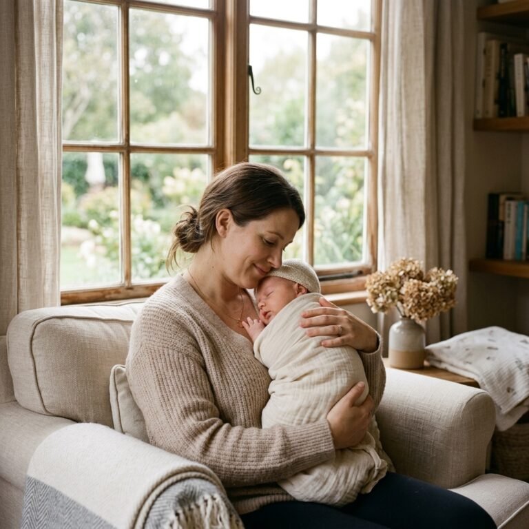 7 Natural Window Light Poses for DIY Newborn Lifestyle Photos in Parents' Arms