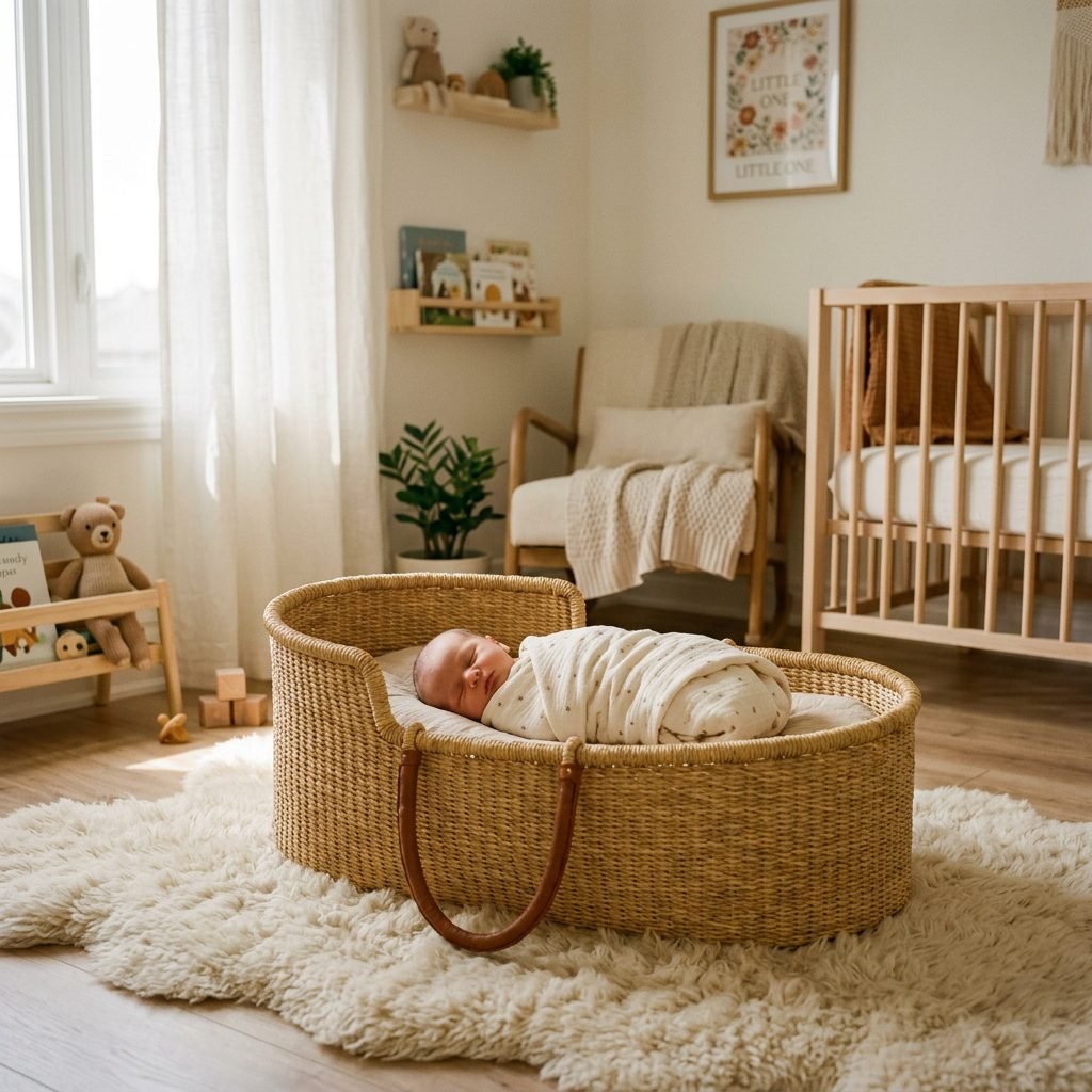 7 Safe and Cozy Moses Basket Newborn Photo Poses to Try at Home