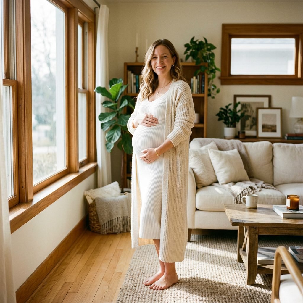 9 Effortless Ways to Style a Long Duster Cardigan Over Your Baby Bump
