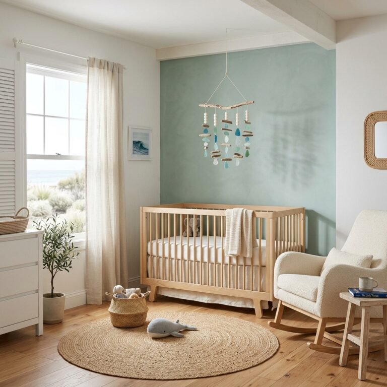 Calm & Cool: How to Design a Minimalist Scandinavian Coastal Nursery