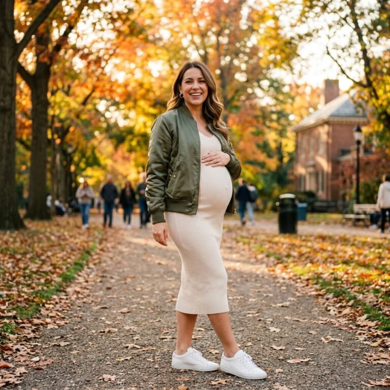 Chic Bomber Jacket Outfits: How to Layer Effortlessly During Pregnancy