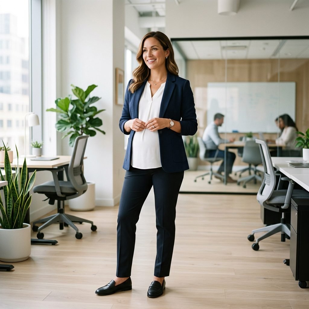 Chic Maternity Workwear Ideas: How to Style Stretch Ponte Knit Blazers