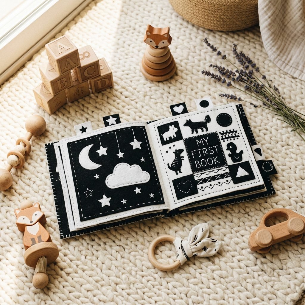 DIY High-Contrast Felt Quiet Book: Easy Sensory Patterns for Newborns