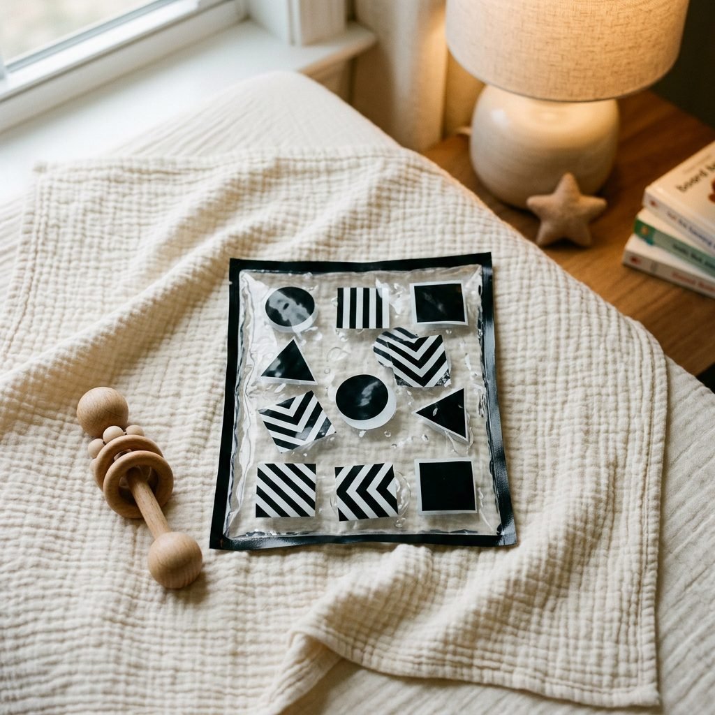 DIY High Contrast Sensory Bag: An Easy, Mess-Free Toy for Newborns