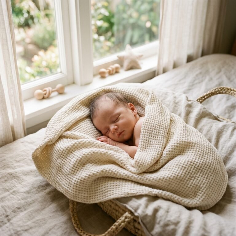Easy Newborn Portrait Tricks Using a Textured Waffle Blanket and Natural Light