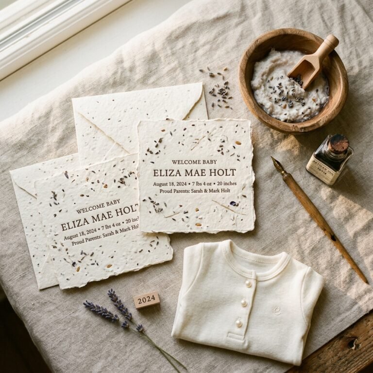 Eco-Friendly & Unique: How to Make DIY Plantable Seed Paper Birth Announcements