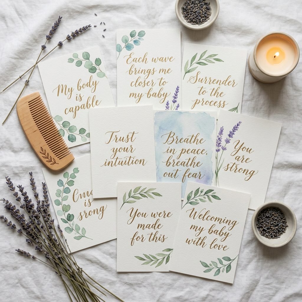 Free Printable Positive Birth Affirmation Cards to Pack in Your Hospital Bag