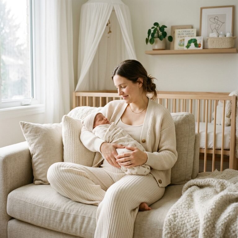 High Comfort, High Style: How to Wear Ribbed Knit Pants in Early Postpartum