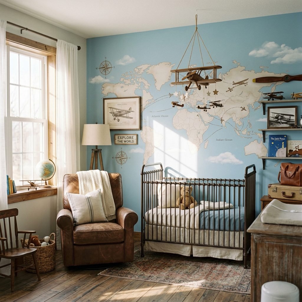High-Flying Inspiration: 15 Vintage Aviation Nursery Decor Ideas