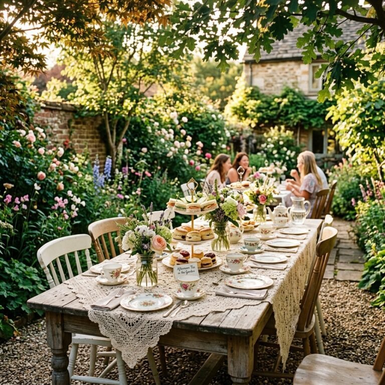 Host a Dreamy Backyard High Tea Baby Shower on a Low Budget