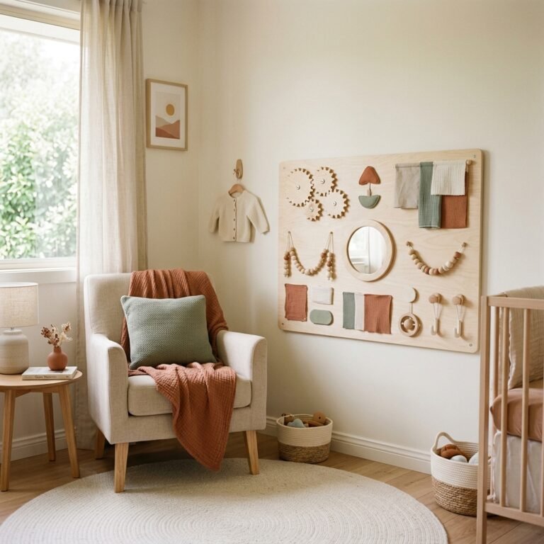 How to Build a Chic DIY Sensory Wall Panel for Your Baby's Play Nook