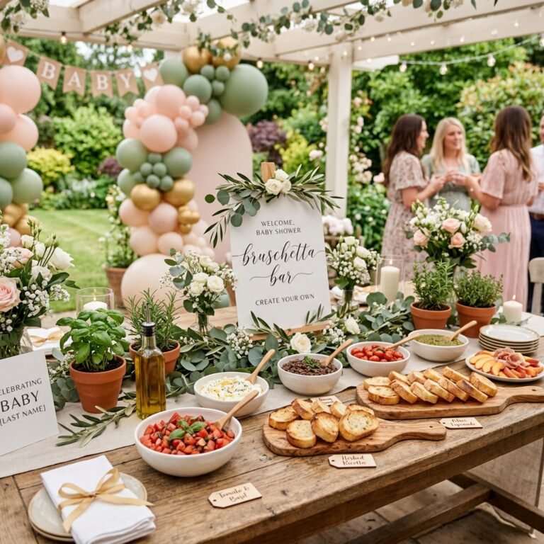 How to Build a DIY Bruschetta Bar for a Cheap Baby Shower Food Station