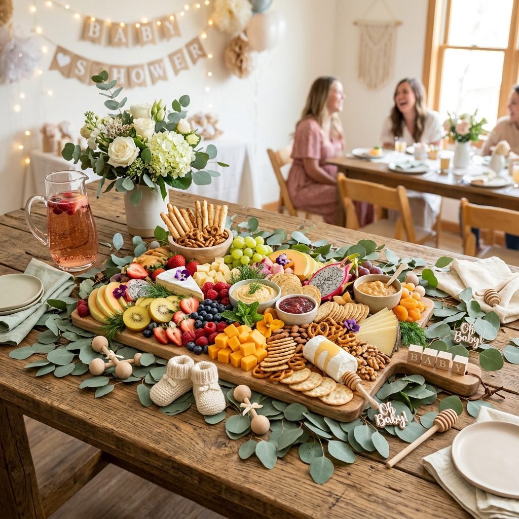 How to Build a Drop-Dead Gorgeous Baby Shower Charcuterie Board on a Budget