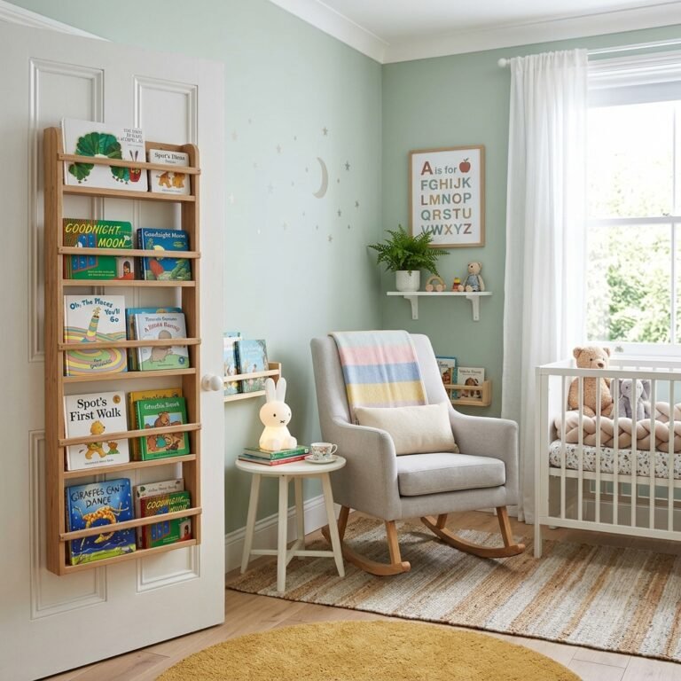 How To Build A Space-Saving Behind Door Nursery Book Rack