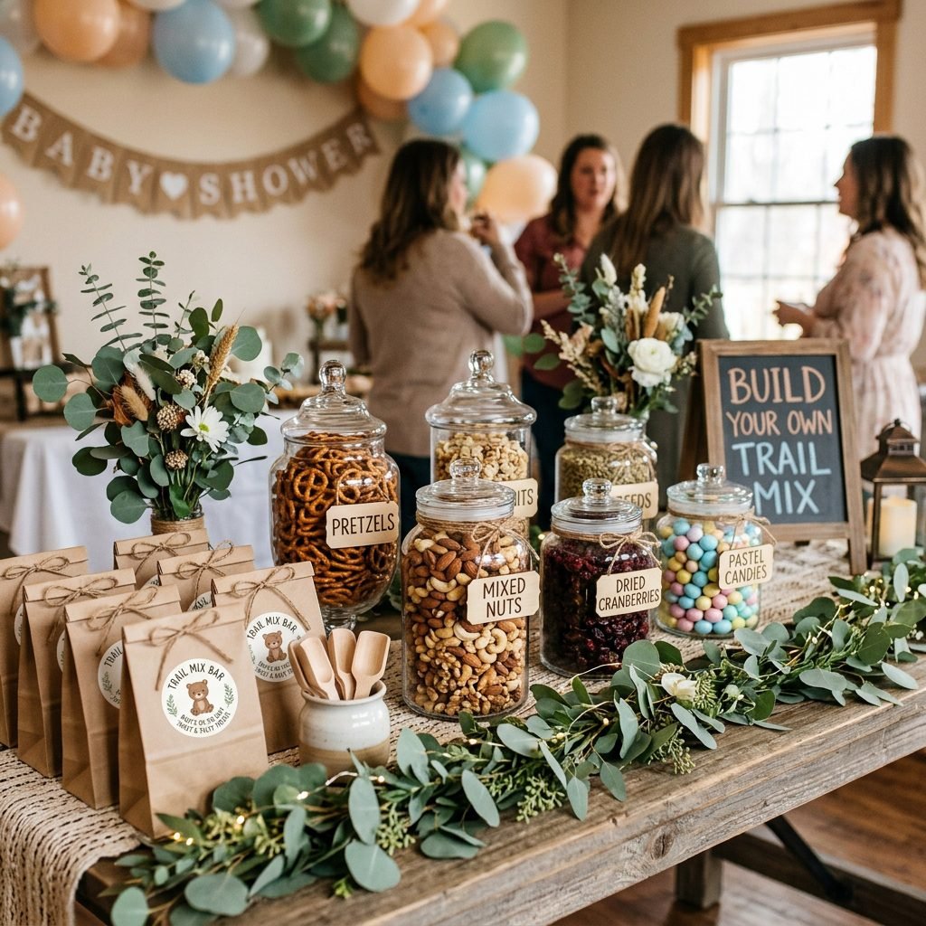 How to Create a DIY Trail Mix Bar for a Cheap Baby Shower