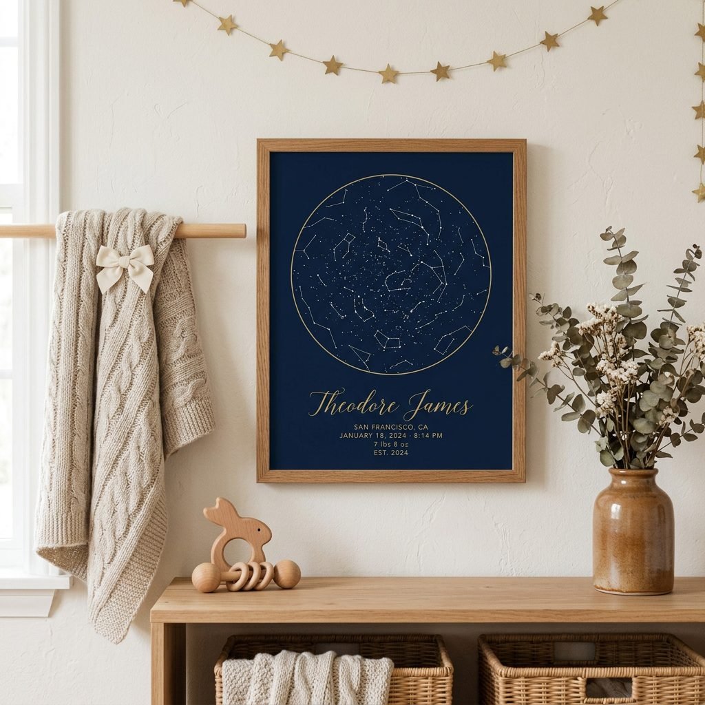 How to Create a Stunning Custom Star Map Birth Announcement for Your Baby