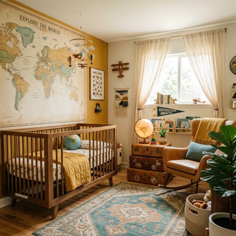 How to Design a Chic Retro Travel Themed Nursery for Your Future Explorer