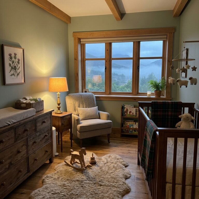 How to Design a Cozy Scottish Highlands Nursery with Plaid and Textures