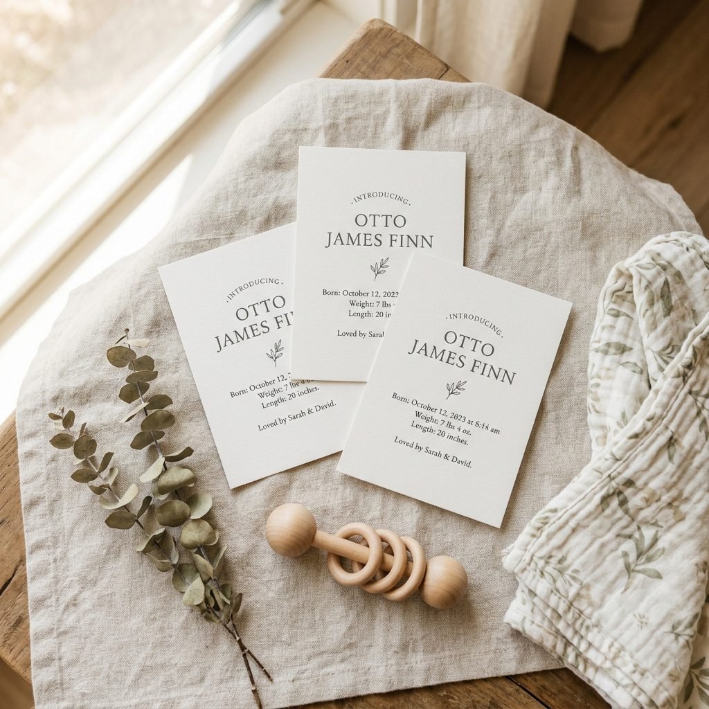 How to Design and Print Your Own Modern Birth Announcements on a Dime