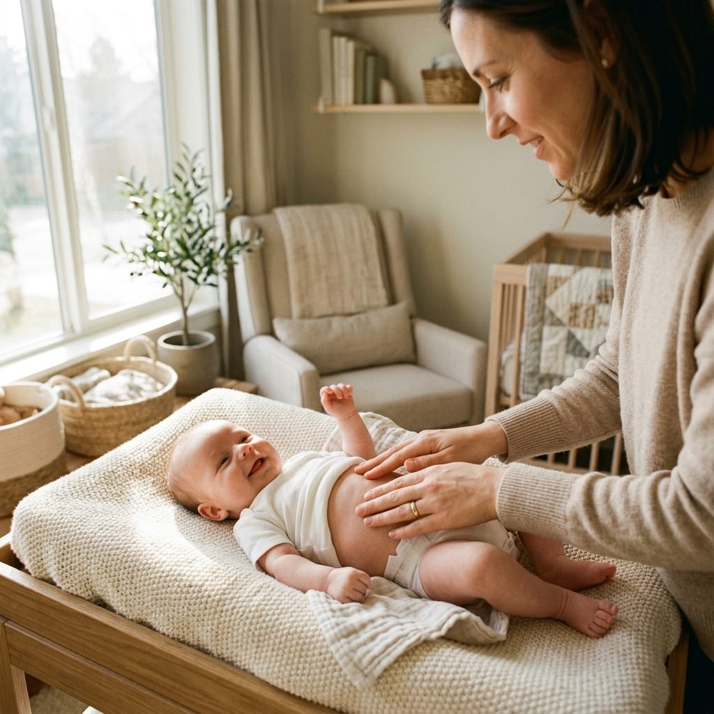 How to Do the Caterpillar Crawl Massage to Relieve Stubborn Baby Gas