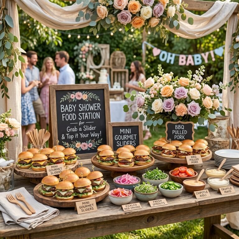 How to Host a Gourmet Burger and Slider Bar Baby Shower on a Tight Budget