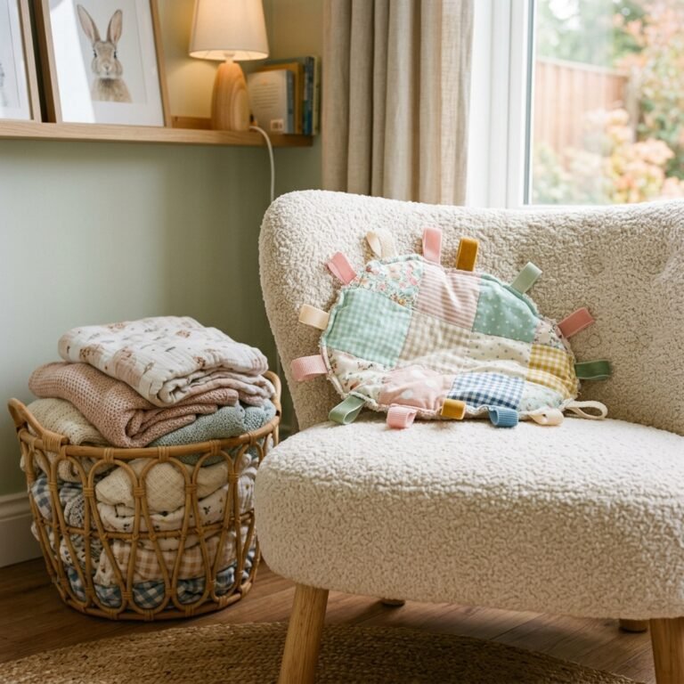 How to Make a Crinkly Fabric Sensory Toy for Newborns Using Scrap Cotton