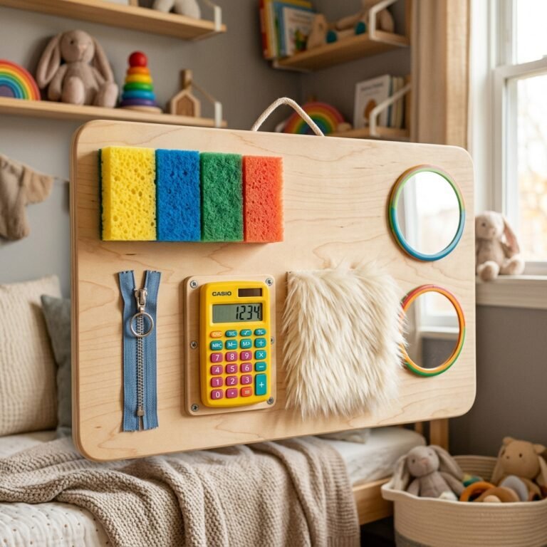 How to Make a DIY Baby Sensory Board Using Safe Everyday Household Objects