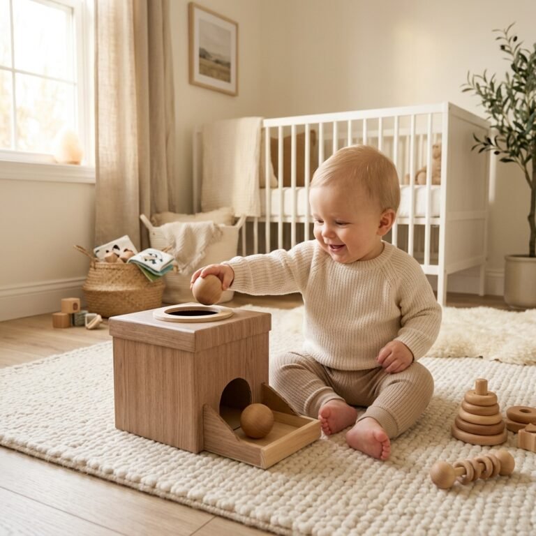 How to Make a DIY Object Permanence Box for Your 9-Month-Old