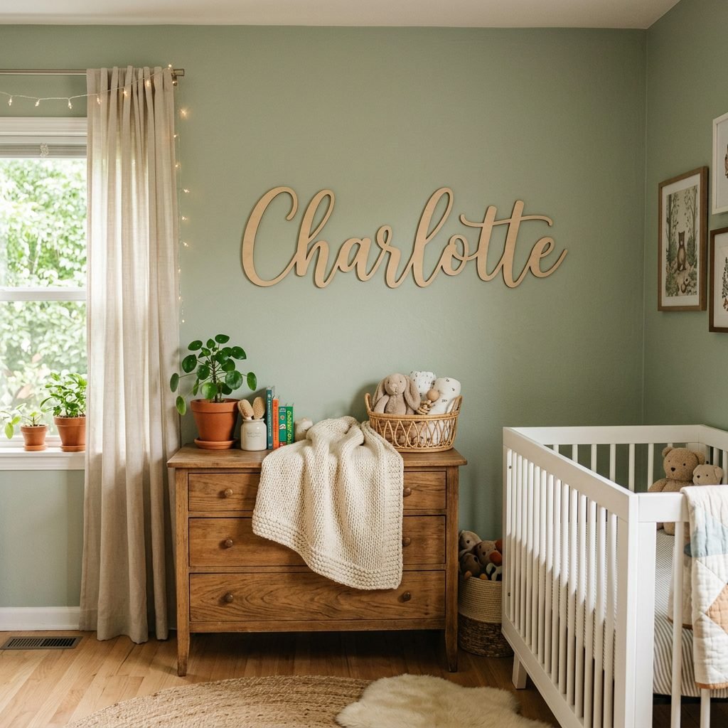 How to Make a Gorgeous DIY Wooden Nursery Sign with Your Baby's Name