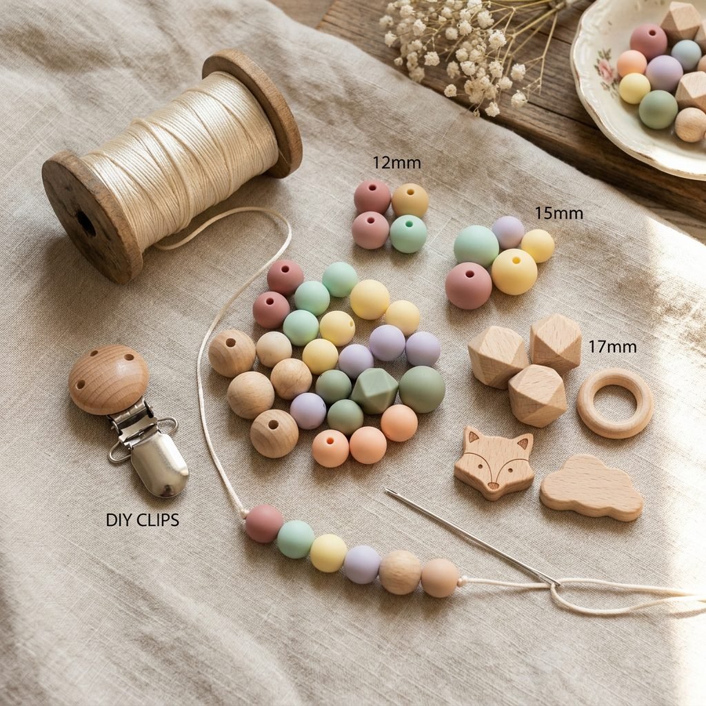 How to Make a Safe and Stylish DIY Wood and Silicone Bead Pacifier Clip