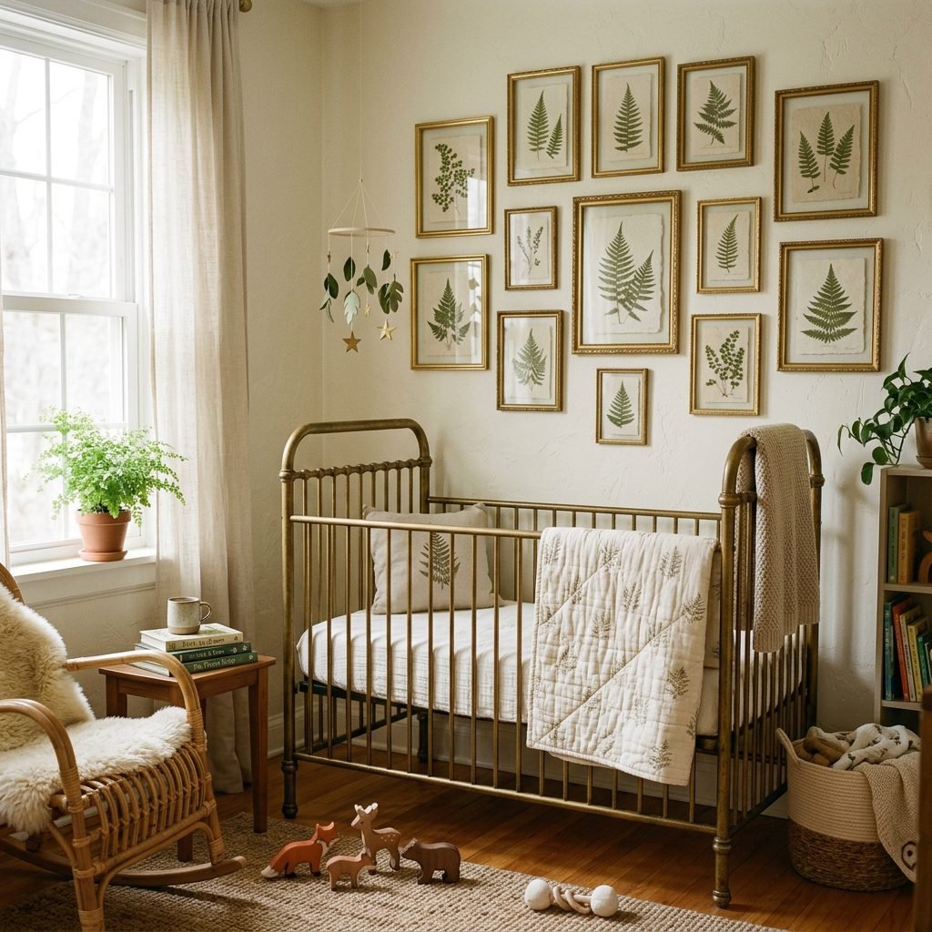 How to Make Beautiful DIY Pressed Fern Framed Art for a Vintage Nursery