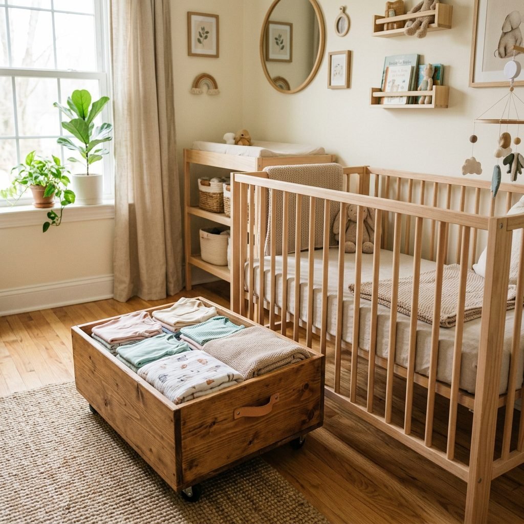 How to Make DIY Wooden Under-Bed Rolling Storage Boxes for Baby Clothes