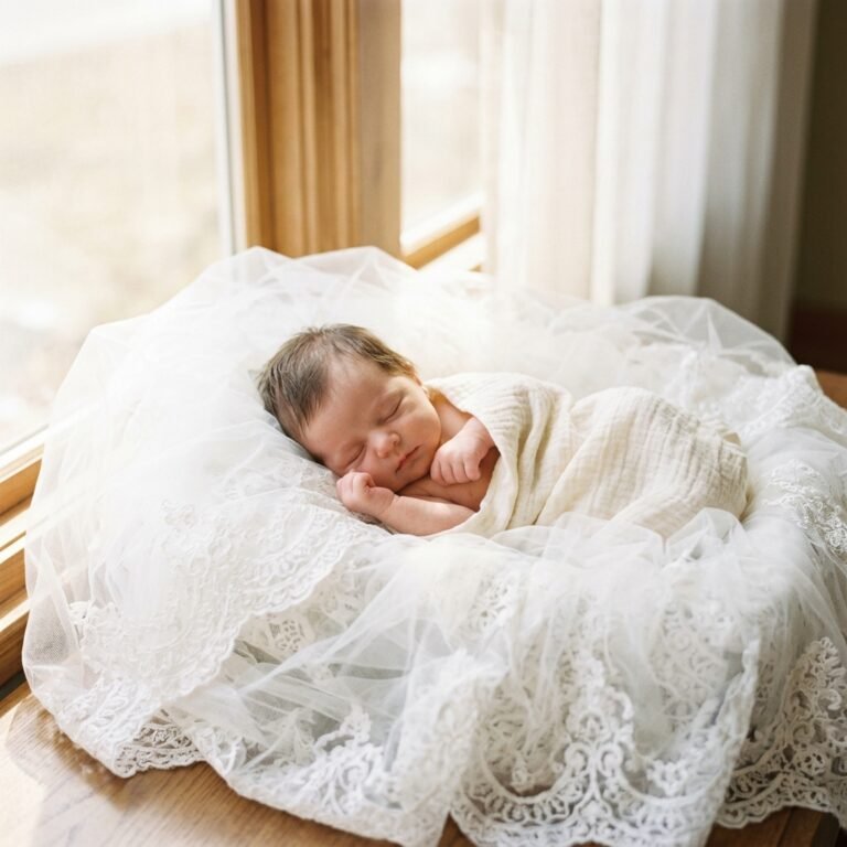 How to Safely Style a Newborn Photo Shoot Using Your Wedding Veil