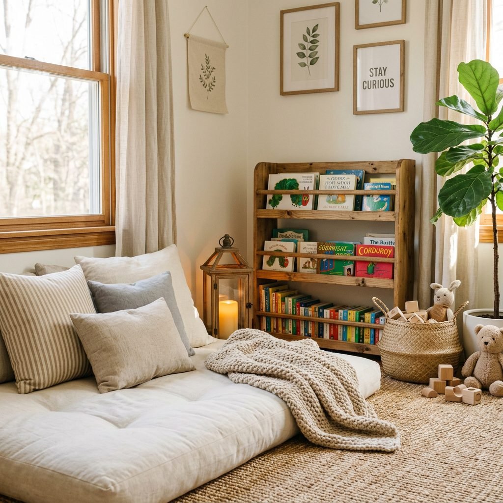 How to Set Up a Cozy Floor Mattress Reading Corner in Your Nursery