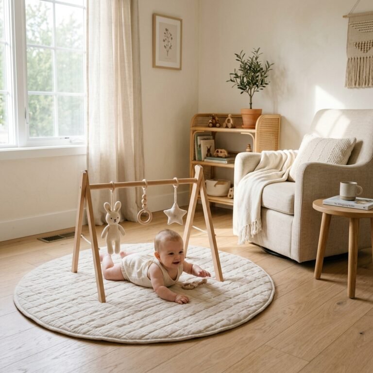 How to Sew a DIY Quilted Cotton Muslin Play Mat That Is Modern & Chic