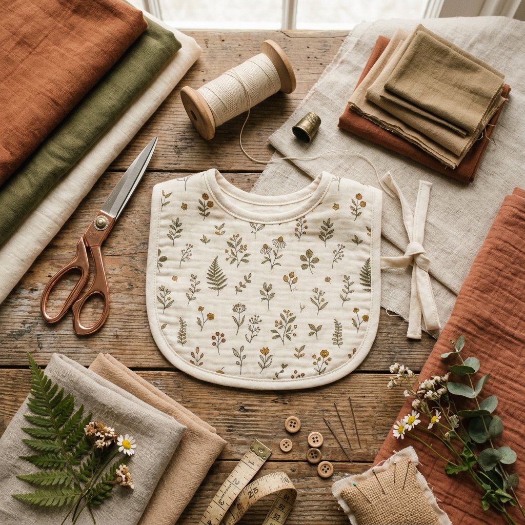 How to Sew DIY Organic Cotton Baby Bibs (Free Pattern Included!)